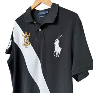 Polo Ralph Lauren Men's Slim Fit Big Pony Polo Shirt Black XL Embroidered Casual